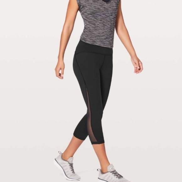 Lululemon Black Train Times Crop *21" - Picture 2 of 14